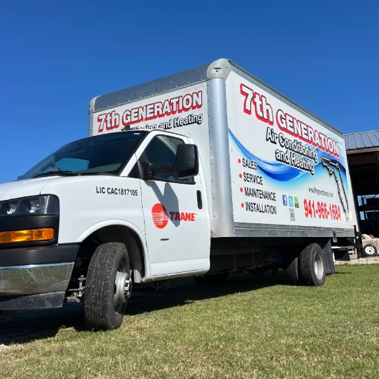 ANGLE TRUCK ON LAWN